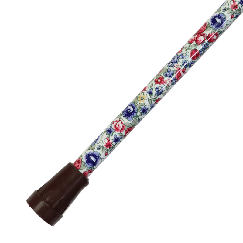 Adjustable Floral Patterned Derby Handle Walking Stick