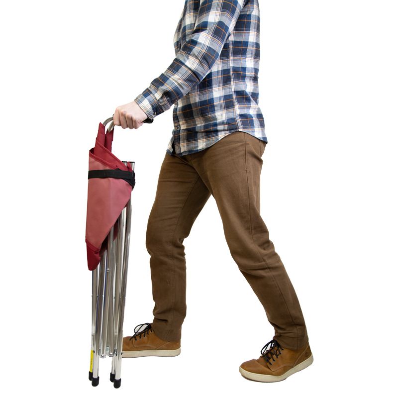 Out and About Burgundy Folding Walking Seat Stick