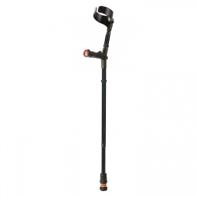 Flexyfoot Black Closed-Cuff Comfort-Grip Double-Adjustable Crutch (Right Hand)