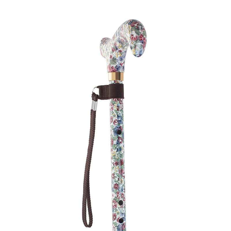 Floral Patterned Derby Walking Stick Walkingsticks Co Uk