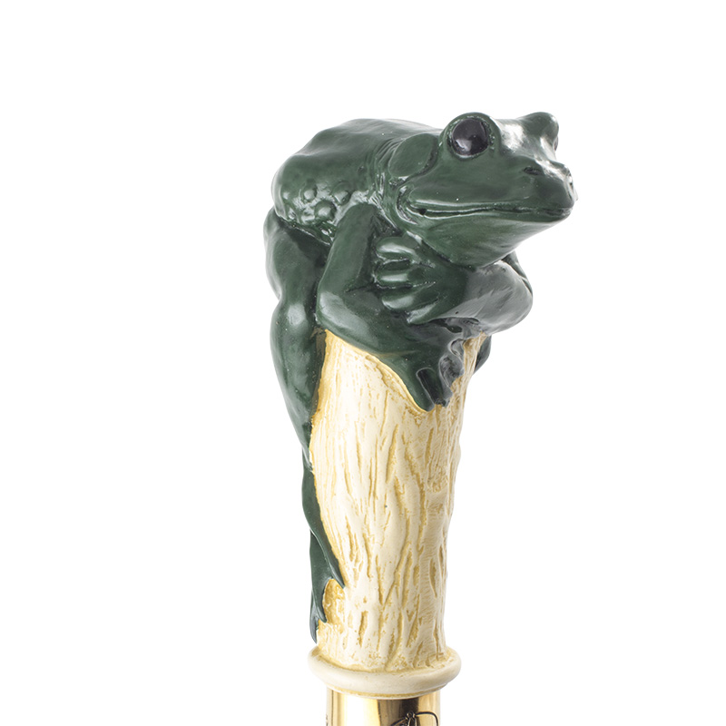 Green Frog Hardwood Cane