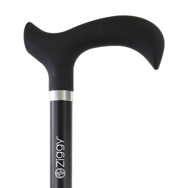 Ziggy Derby Handle Adjustable Walking Stick (Black)