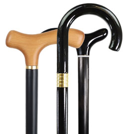 Black Wooden Walking Sticks