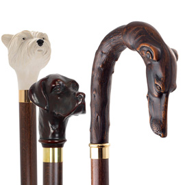 Dog Head Walking Sticks