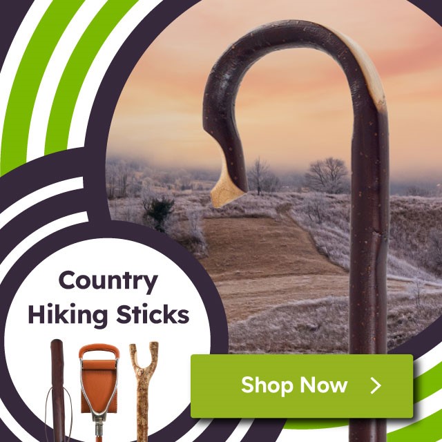 Country Hiking and Walking Sticks