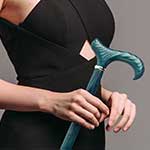 How To Accessorise a Black Outfit With a Walking Stick