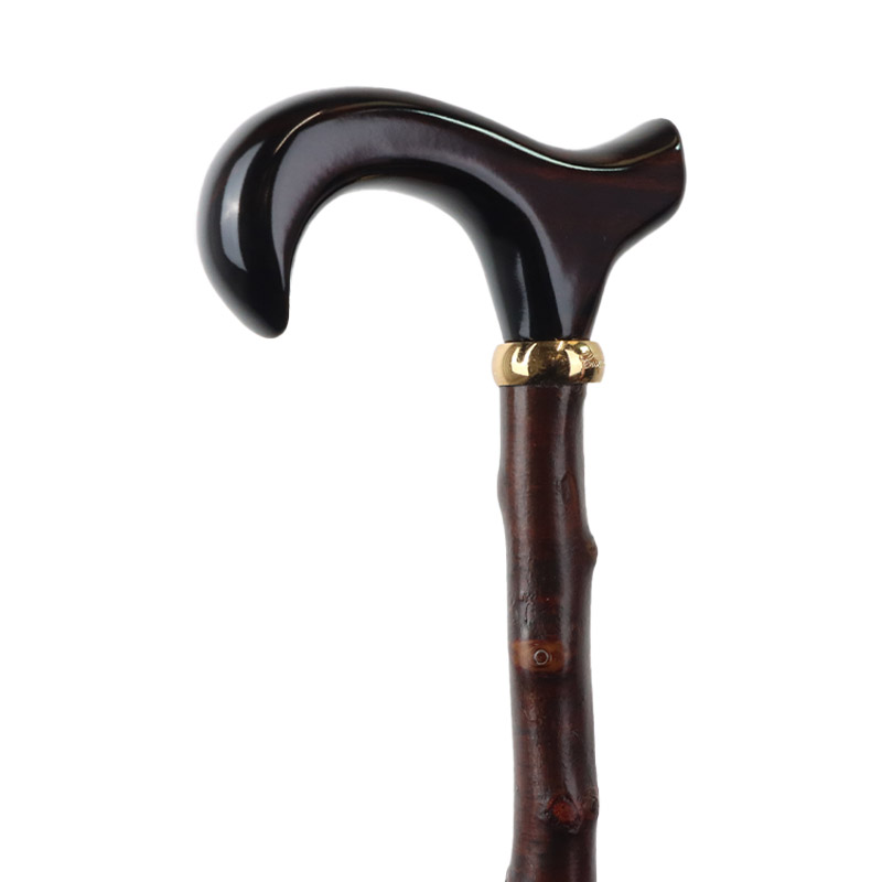 Brass Fritz Handle Walking Cane w/ Custom Color Stained Ash Shaft