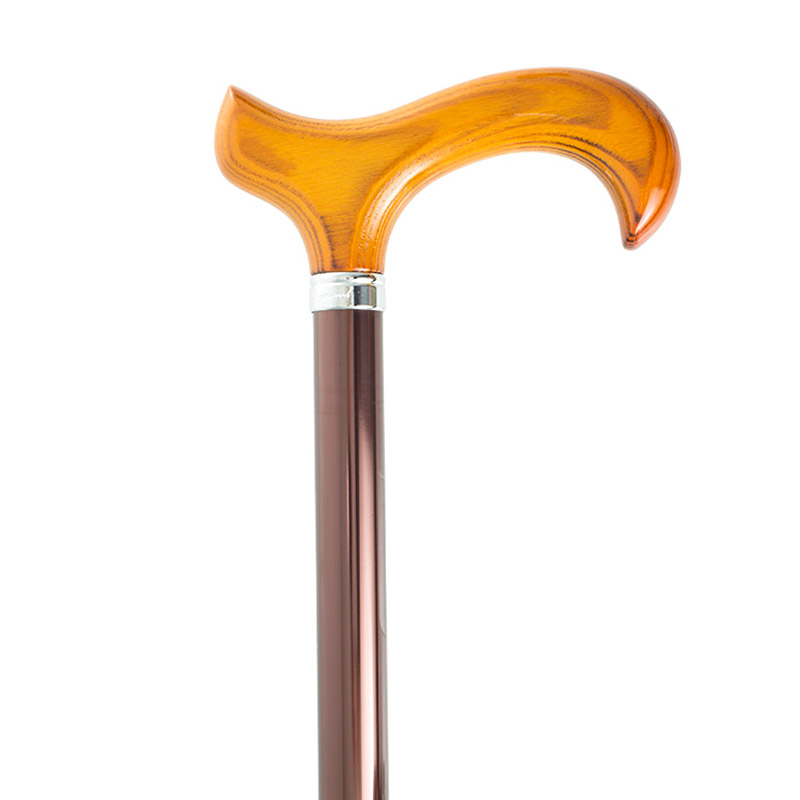 Aluminium walking stick (wooden handle)