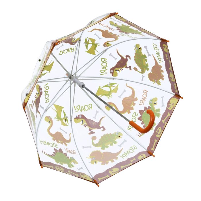 Soake Bugzz Clear Dome Dinosaur Umbrella for Kids