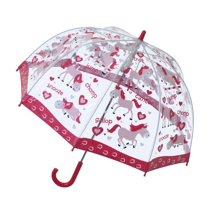 Soake Bugzz Clear Dome Pony Umbrella for Kids