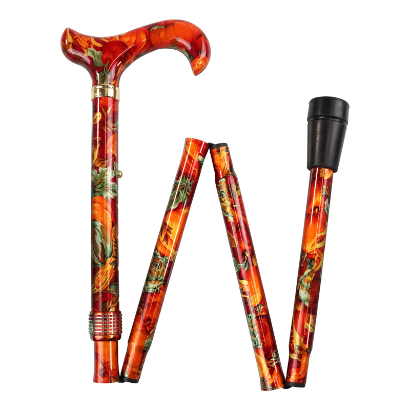 Adjustable Folding Derby Handle Harvest Festival Walking Stick