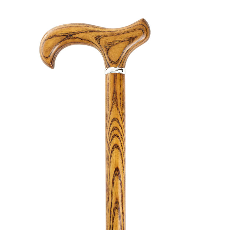 Brass Knob Handle Walking Cane w/ Custom Color Stained Ash Shaft