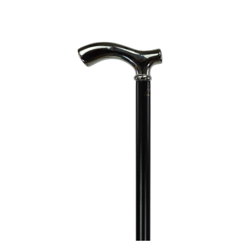 37 Elegant Fritz Style Walking Stick with a Brass Handle - Brown and  Golden Cane in Natural Wood - Christmas