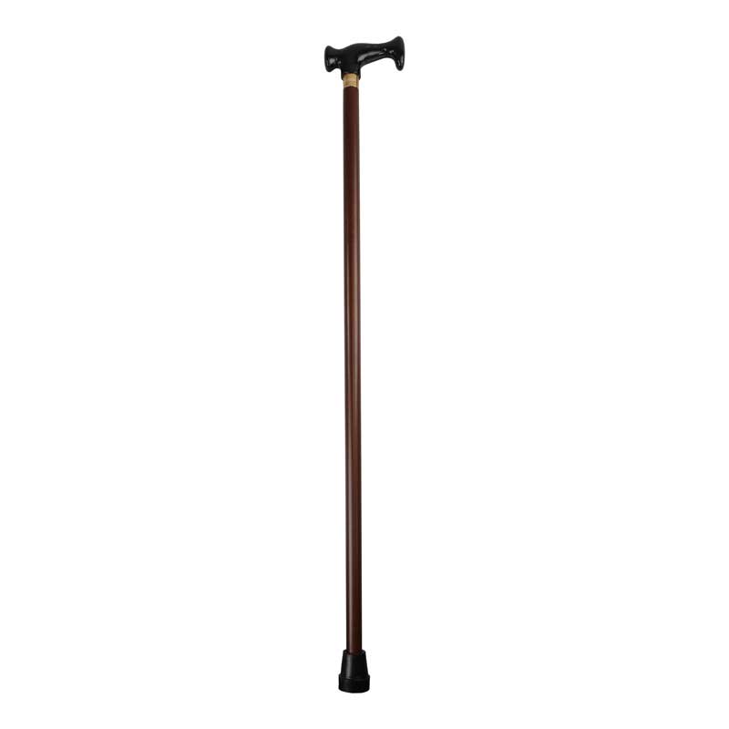 Black Escort Crutch Handle Wooden Walking Stick