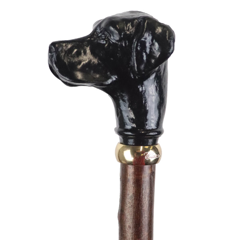 Black Labrador Handle Blackthorn Walking Stick