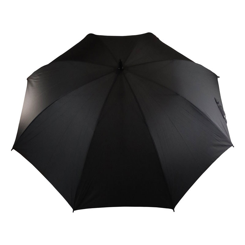 Black Windproof Golf Umbrella with Ergonomic Handle