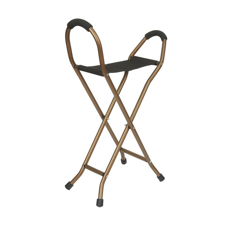 Bronze Folding Seat Walking Stick Chair for Outdoor Events