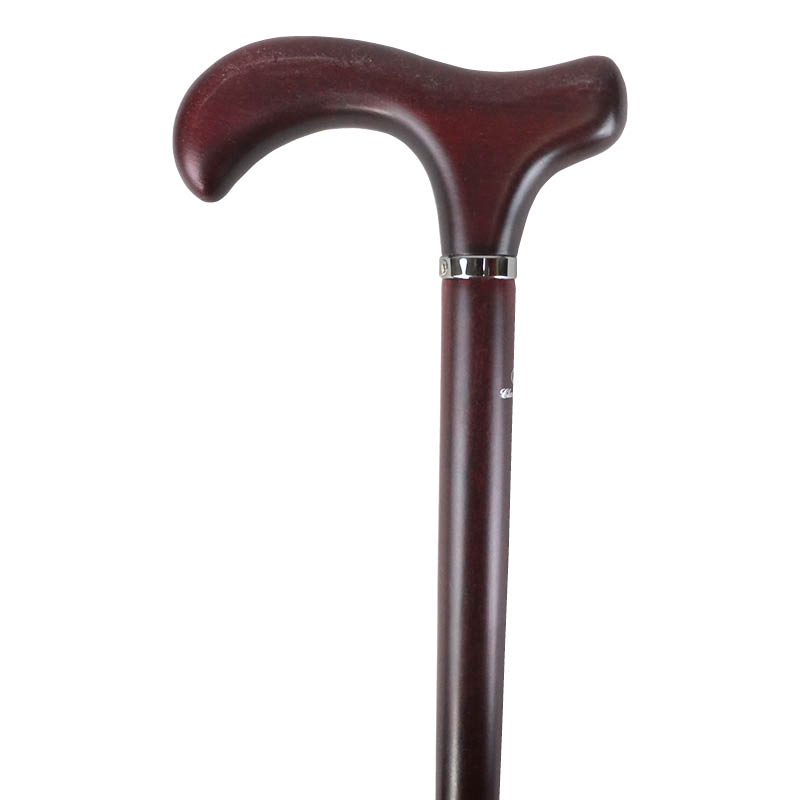 Burgundy Melbourne Beech Derby-Handle Wooden Walking Stick