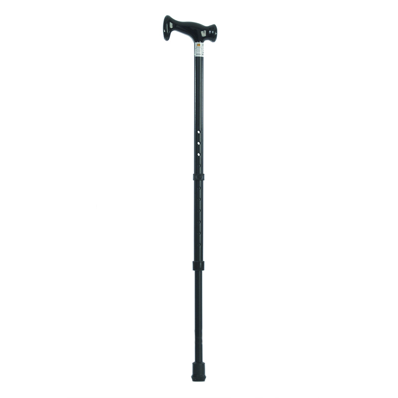 Coopers Height-Adjustable Cane with Escort Handle (Black)