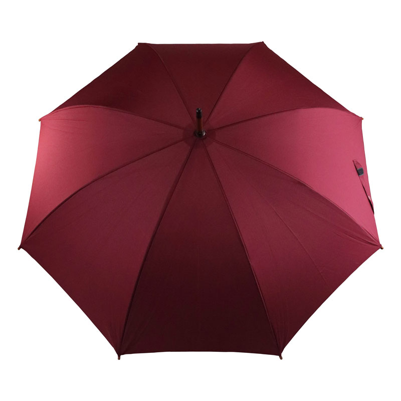 Crook-Handle Walking Stick Umbrella (Rich Burgundy)