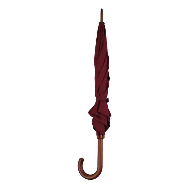 Crook-Handle Walking Stick Umbrella (Rich Burgundy)