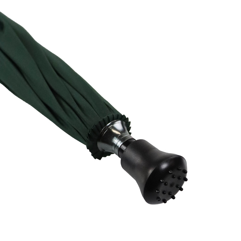 Crutch-Handle Adjustable Walking Stick Umbrella (British Racing Green)