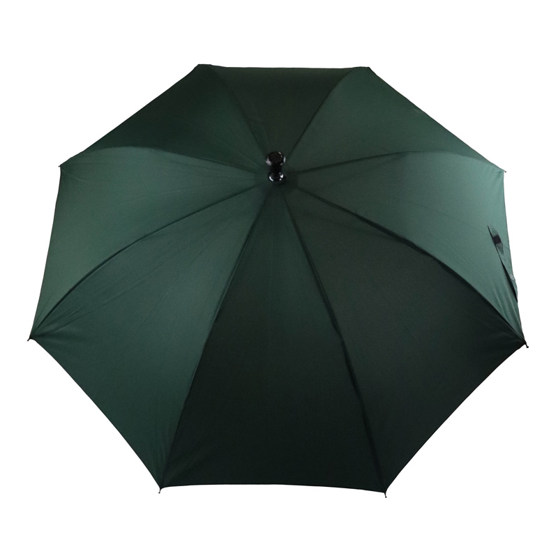 Crutch-Handle Adjustable Walking Stick Umbrella (British Racing Green)