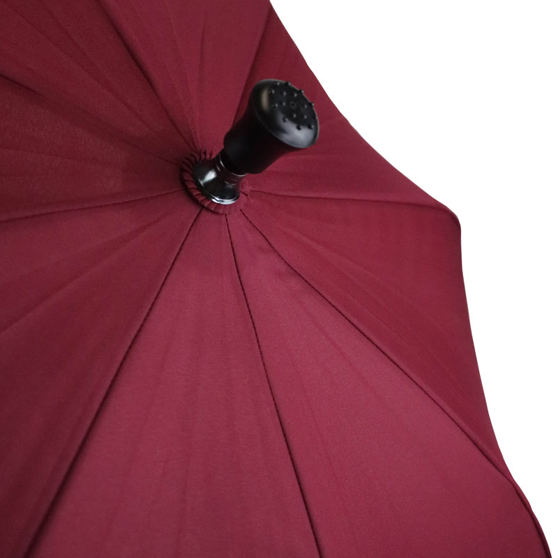 Crutch-Handle Adjustable Walking Stick Umbrella (Rich Burgundy)