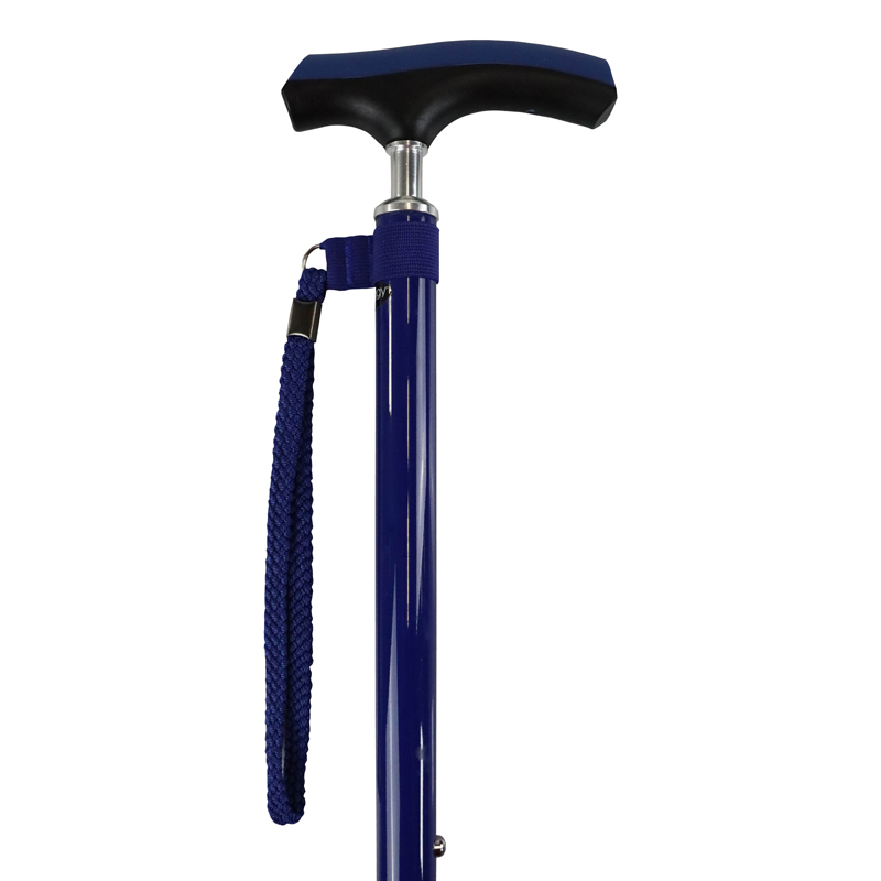 Dark Blue Adjustable Walking Stick with Comfy Grip