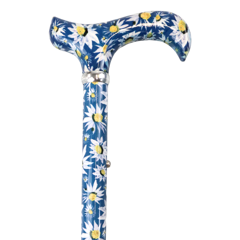 Folding Adjustable British Daisies Derby Cane