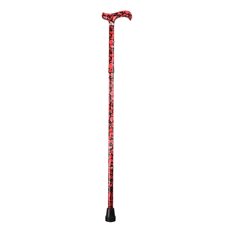 Folding Adjustable British Poppies Derby Cane