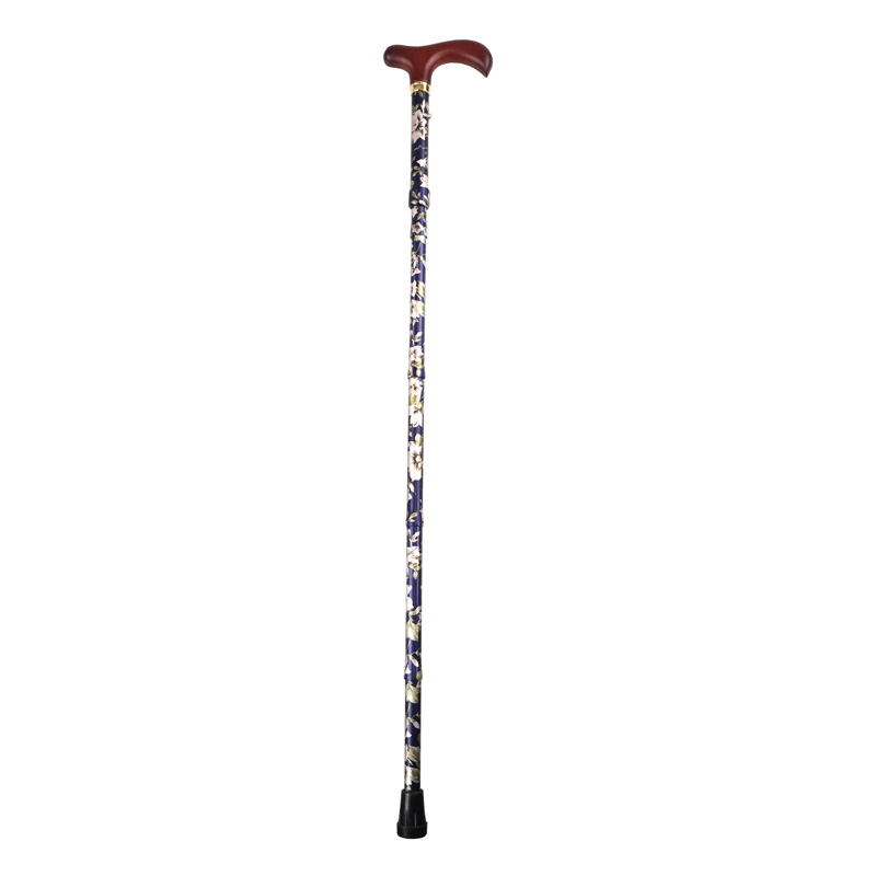 Folding Adjustable Navy Floral Derby Walking Cane