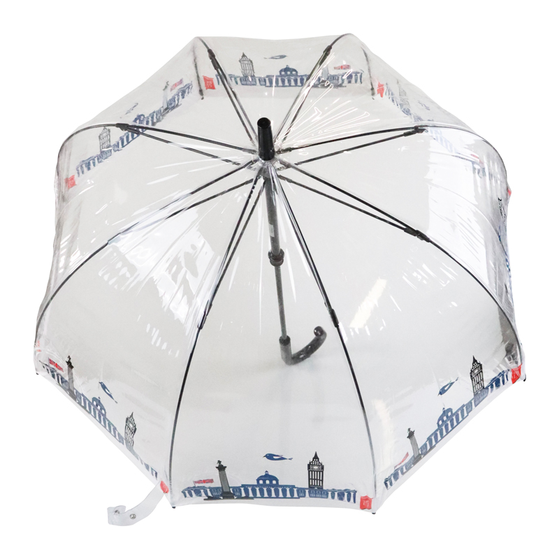 Fulton Birdcage 2 National Gallery Clear Dome Umbrella (Skyline)