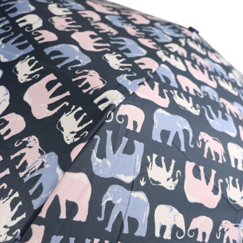 Fulton Eco Planet-2 Recycled Compact UV Umbrella (Marching Elephants)