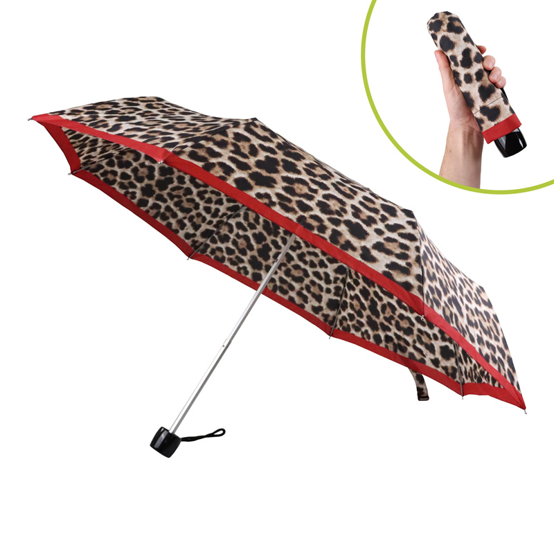 Fulton Minilite 2 Foldable Umbrella (Lustrous Leopard)