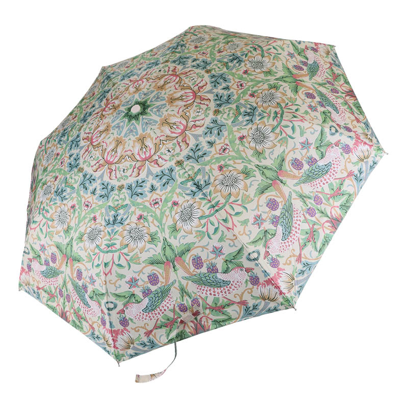 Fulton Minilite-2 Morris and Co. Folding Umbrella (Strawberry Thief Cream)