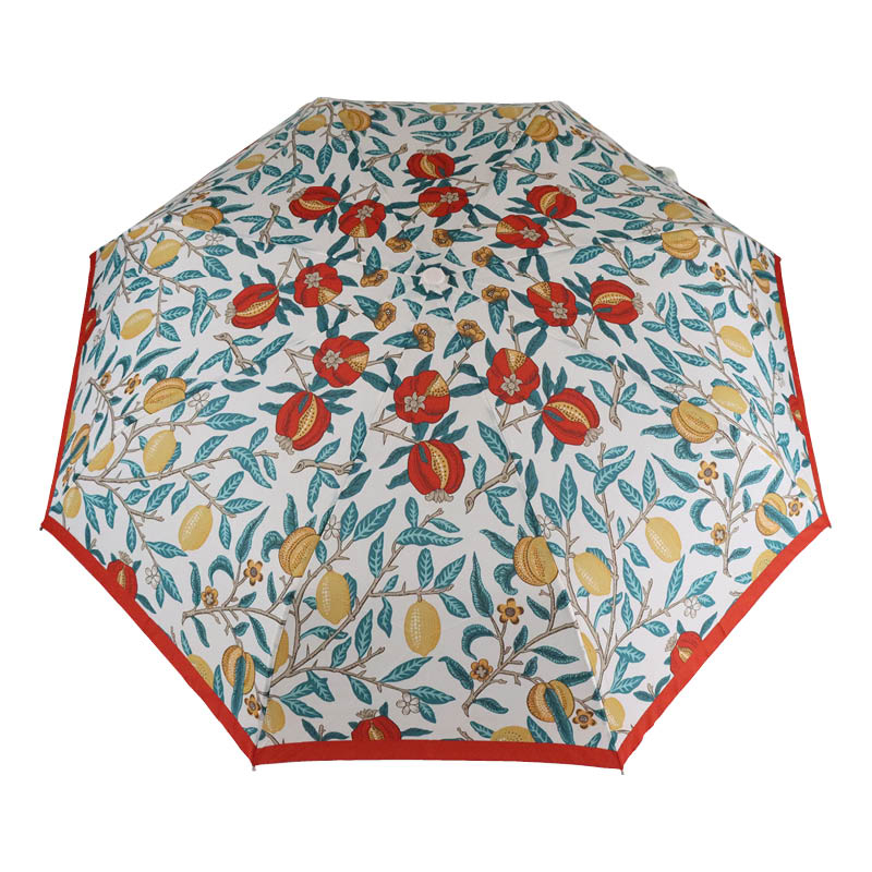 Fulton Minilite-2 Morris and Co. Compact UV Umbrella (Madder Fruit)