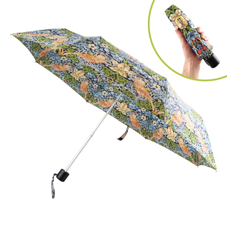 Fulton Minilite-2 Morris and Co. UV Folding Umbrella (Strawberry Thief)