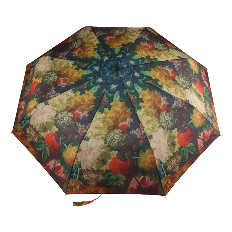 Fulton Minilite 2 National Gallery Foldable Umbrella (Flowers in a Vase by Van Brussel)