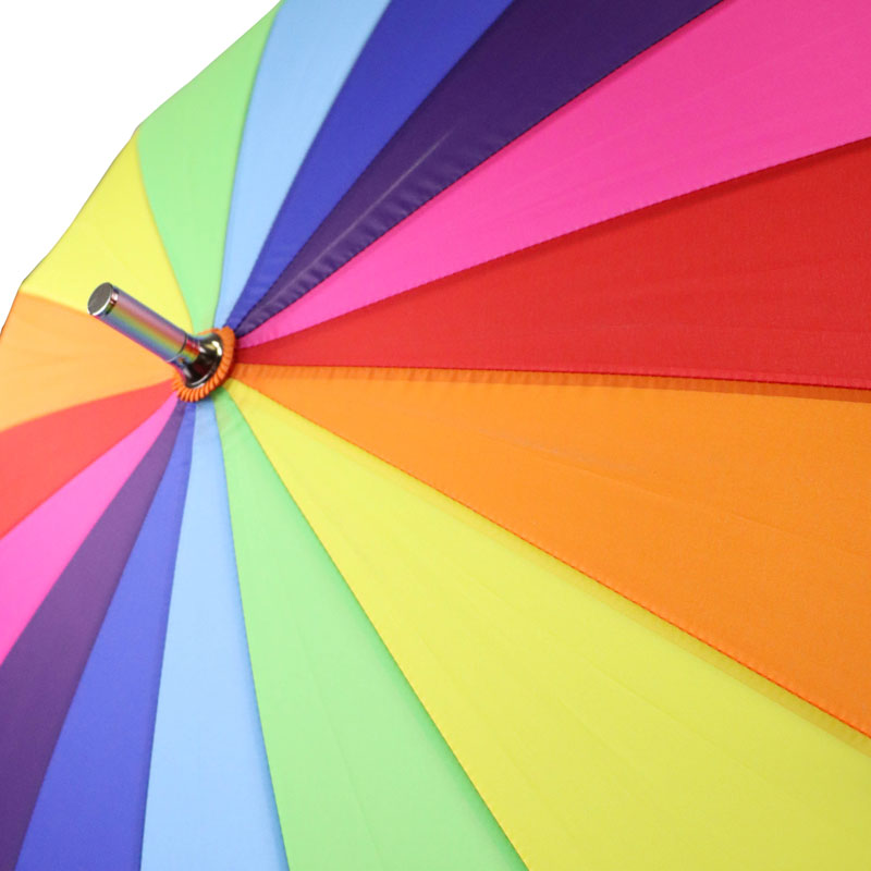 Fulton Rainbow Heart Umbrella with Crook Handle