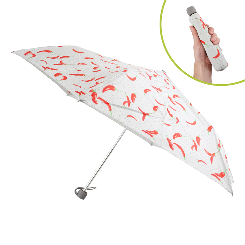 Fulton Superslim 2 Lightweight Folding Umbrella (Hot Chillies)