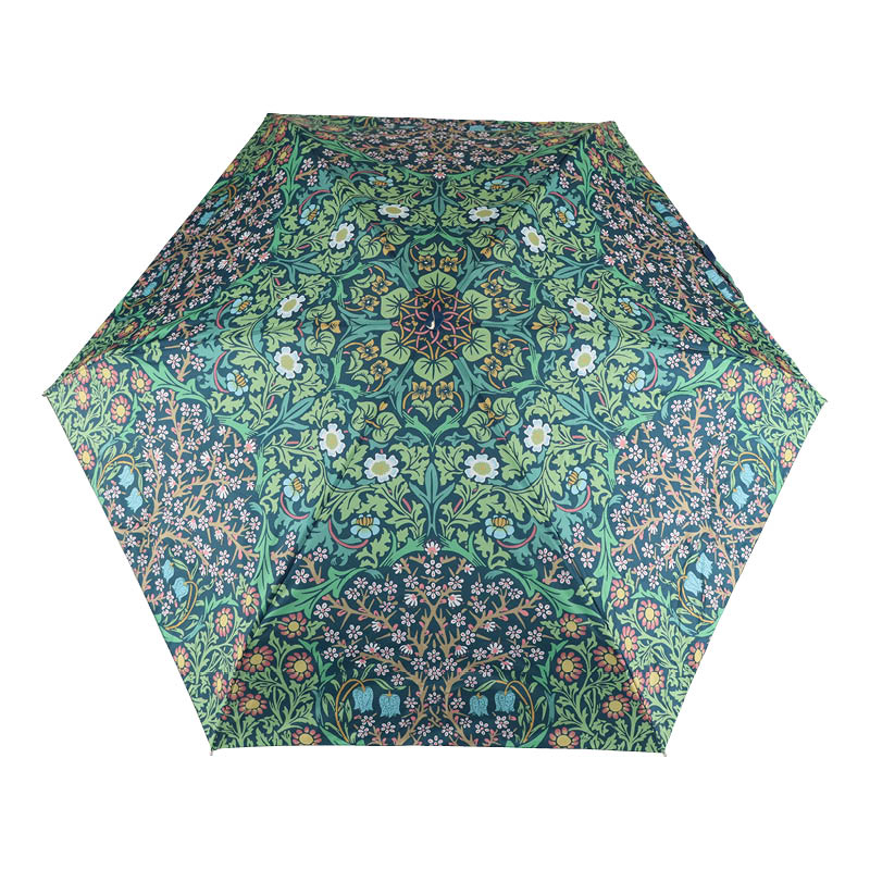 Fulton Tiny 2 Morris and Co. Compact UV Umbrella (Blackthorn)