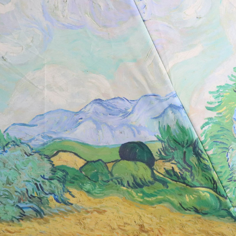 Fulton Tiny 2 National Gallery Foldable Umbrella (A Wheatfield, with Cypresses by Van Gogh)