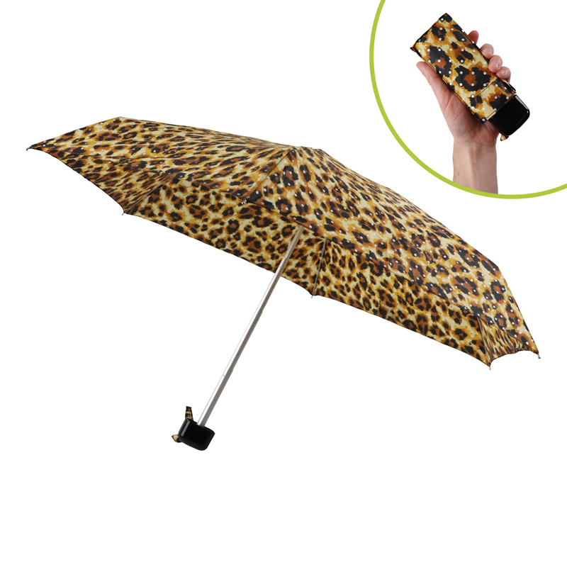 Fulton Tiny 2 Foldable Umbrella (Bling Leopard)