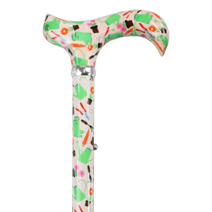 Gardening Pattern Folding Walking Stick