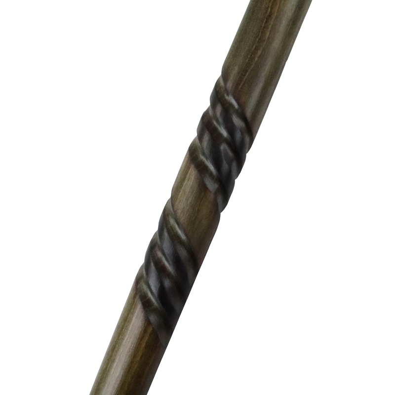 Gents' Beech Derby Green Walking Stick with Spiral