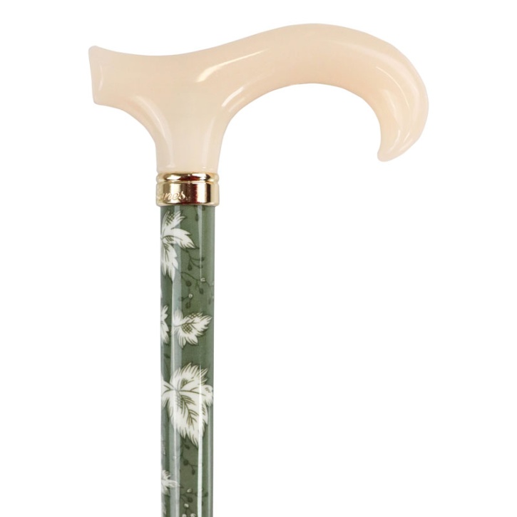 Leaves Extending Petite Walking Cane (Green/Grey)