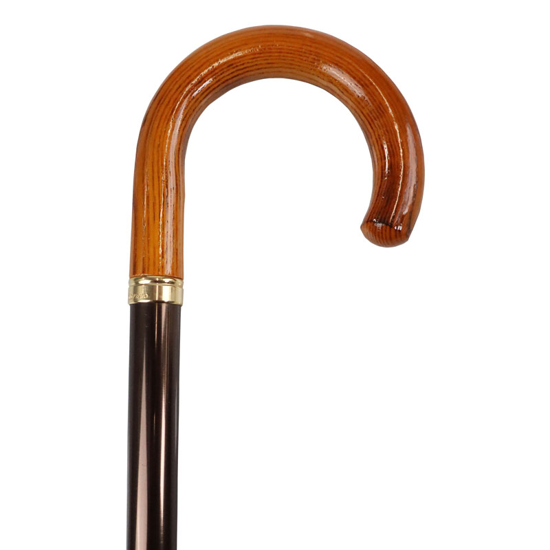 Height Adjustable Ash Crook Walking Stick