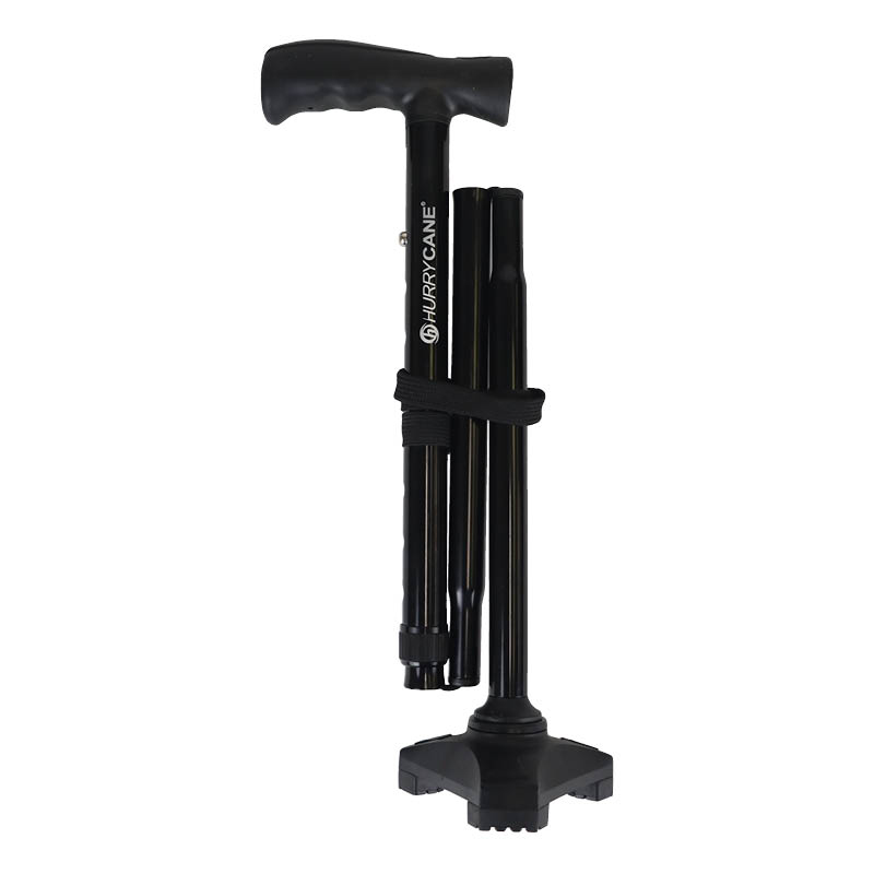 HurryCane Comfort Folding Walking Stick (Black)