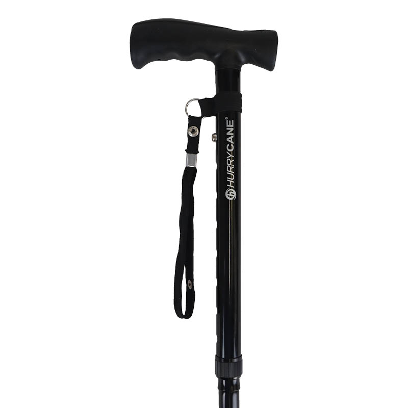 HurryCane Comfort Folding Walking Stick (Black)